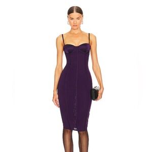 Mesh Midi Bustier Dress